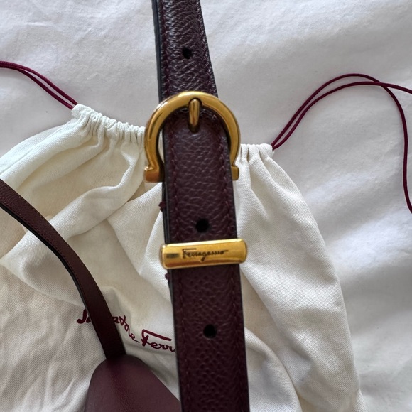 Salvatore Ferragamo Burgundy Crossbody Bag - Picture 6 of 9